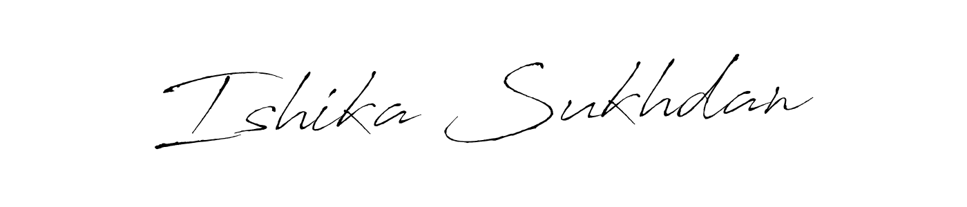 How to make Ishika Sukhdan signature? Antro_Vectra is a professional autograph style. Create handwritten signature for Ishika Sukhdan name. Ishika Sukhdan signature style 6 images and pictures png