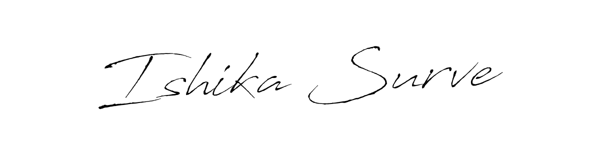 if you are searching for the best signature style for your name Ishika Surve. so please give up your signature search. here we have designed multiple signature styles  using Antro_Vectra. Ishika Surve signature style 6 images and pictures png