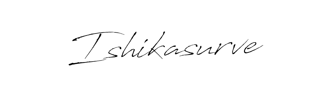 Use a signature maker to create a handwritten signature online. With this signature software, you can design (Antro_Vectra) your own signature for name Ishikasurve. Ishikasurve signature style 6 images and pictures png