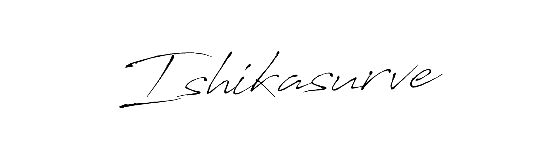 Design your own signature with our free online signature maker. With this signature software, you can create a handwritten (Antro_Vectra) signature for name Ishikasurve. Ishikasurve signature style 6 images and pictures png