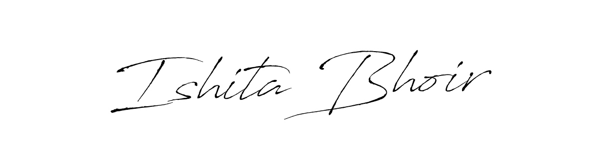 Design your own signature with our free online signature maker. With this signature software, you can create a handwritten (Antro_Vectra) signature for name Ishita Bhoir. Ishita Bhoir signature style 6 images and pictures png