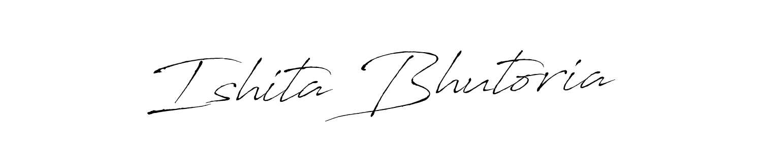 Antro_Vectra is a professional signature style that is perfect for those who want to add a touch of class to their signature. It is also a great choice for those who want to make their signature more unique. Get Ishita Bhutoria name to fancy signature for free. Ishita Bhutoria signature style 6 images and pictures png