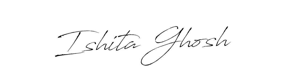 Ishita Ghosh stylish signature style. Best Handwritten Sign (Antro_Vectra) for my name. Handwritten Signature Collection Ideas for my name Ishita Ghosh. Ishita Ghosh signature style 6 images and pictures png