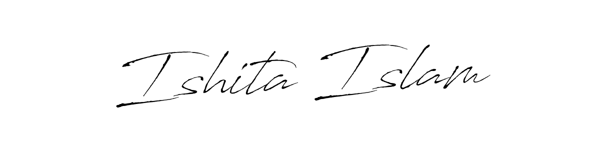 Design your own signature with our free online signature maker. With this signature software, you can create a handwritten (Antro_Vectra) signature for name Ishita Islam. Ishita Islam signature style 6 images and pictures png