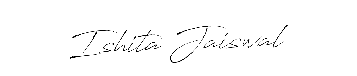 This is the best signature style for the Ishita Jaiswal name. Also you like these signature font (Antro_Vectra). Mix name signature. Ishita Jaiswal signature style 6 images and pictures png