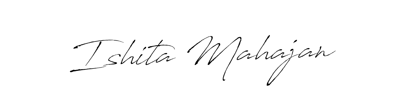 Ishita Mahajan stylish signature style. Best Handwritten Sign (Antro_Vectra) for my name. Handwritten Signature Collection Ideas for my name Ishita Mahajan. Ishita Mahajan signature style 6 images and pictures png