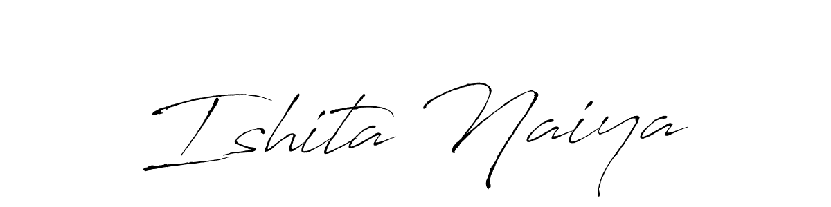 Make a beautiful signature design for name Ishita Naiya. With this signature (Antro_Vectra) style, you can create a handwritten signature for free. Ishita Naiya signature style 6 images and pictures png