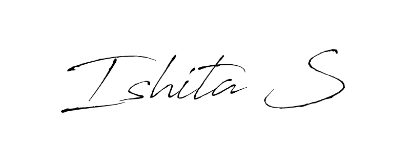 How to make Ishita S name signature. Use Antro_Vectra style for creating short signs online. This is the latest handwritten sign. Ishita S signature style 6 images and pictures png