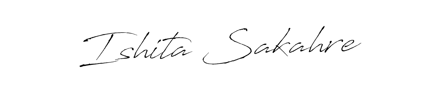Similarly Antro_Vectra is the best handwritten signature design. Signature creator online .You can use it as an online autograph creator for name Ishita Sakahre. Ishita Sakahre signature style 6 images and pictures png