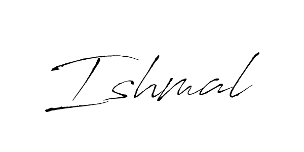 Use a signature maker to create a handwritten signature online. With this signature software, you can design (Antro_Vectra) your own signature for name Ishmal. Ishmal signature style 6 images and pictures png