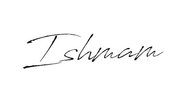 Antro_Vectra is a professional signature style that is perfect for those who want to add a touch of class to their signature. It is also a great choice for those who want to make their signature more unique. Get Ishmam name to fancy signature for free. Ishmam signature style 6 images and pictures png