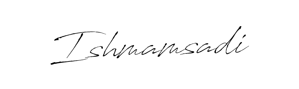 Similarly Antro_Vectra is the best handwritten signature design. Signature creator online .You can use it as an online autograph creator for name Ishmamsadi. Ishmamsadi signature style 6 images and pictures png