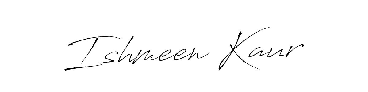 Ishmeen Kaur stylish signature style. Best Handwritten Sign (Antro_Vectra) for my name. Handwritten Signature Collection Ideas for my name Ishmeen Kaur. Ishmeen Kaur signature style 6 images and pictures png