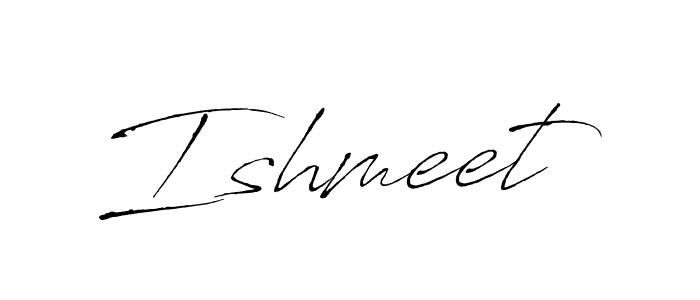 Make a beautiful signature design for name Ishmeet. With this signature (Antro_Vectra) style, you can create a handwritten signature for free. Ishmeet signature style 6 images and pictures png