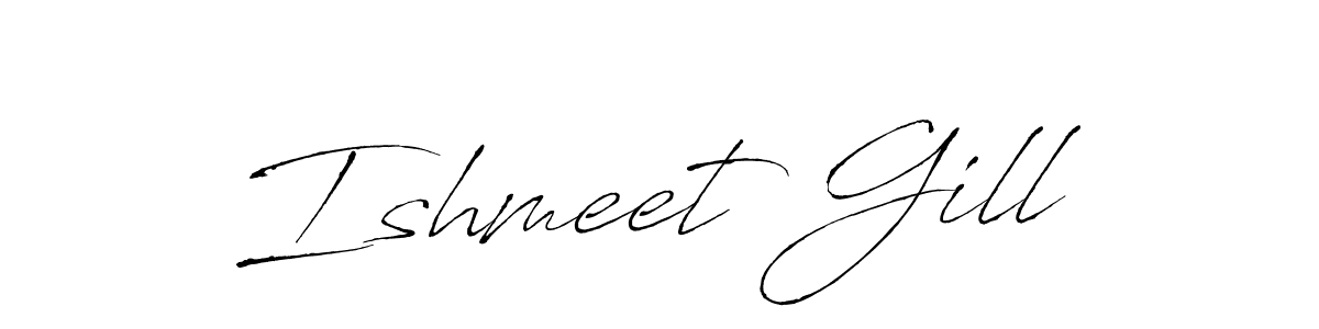 How to make Ishmeet Gill name signature. Use Antro_Vectra style for creating short signs online. This is the latest handwritten sign. Ishmeet Gill signature style 6 images and pictures png