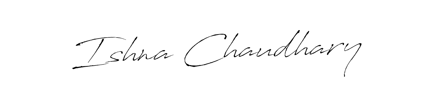 This is the best signature style for the Ishna Chaudhary name. Also you like these signature font (Antro_Vectra). Mix name signature. Ishna Chaudhary signature style 6 images and pictures png