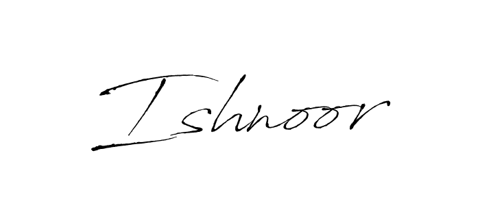 Use a signature maker to create a handwritten signature online. With this signature software, you can design (Antro_Vectra) your own signature for name Ishnoor. Ishnoor signature style 6 images and pictures png