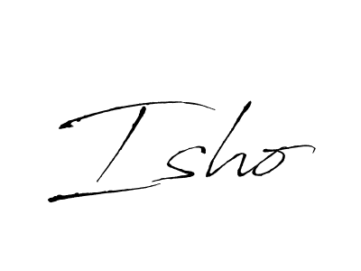 Design your own signature with our free online signature maker. With this signature software, you can create a handwritten (Antro_Vectra) signature for name Isho. Isho signature style 6 images and pictures png