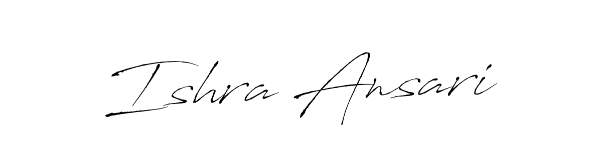 How to make Ishra Ansari name signature. Use Antro_Vectra style for creating short signs online. This is the latest handwritten sign. Ishra Ansari signature style 6 images and pictures png