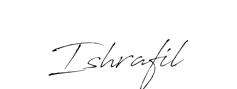 Use a signature maker to create a handwritten signature online. With this signature software, you can design (Antro_Vectra) your own signature for name Ishrafil. Ishrafil signature style 6 images and pictures png