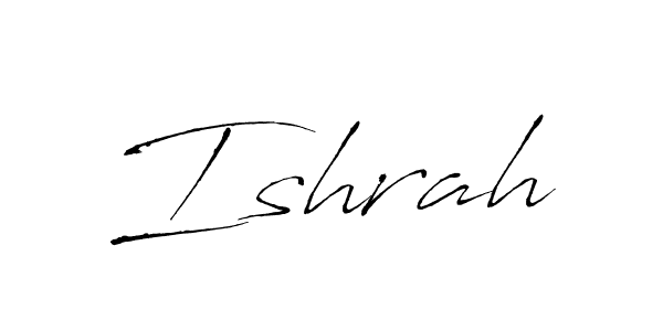 Ishrah stylish signature style. Best Handwritten Sign (Antro_Vectra) for my name. Handwritten Signature Collection Ideas for my name Ishrah. Ishrah signature style 6 images and pictures png