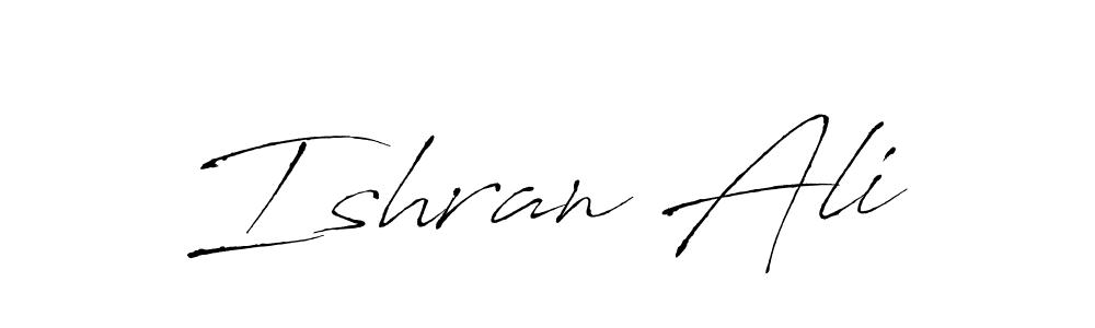 Also we have Ishran Ali name is the best signature style. Create professional handwritten signature collection using Antro_Vectra autograph style. Ishran Ali signature style 6 images and pictures png