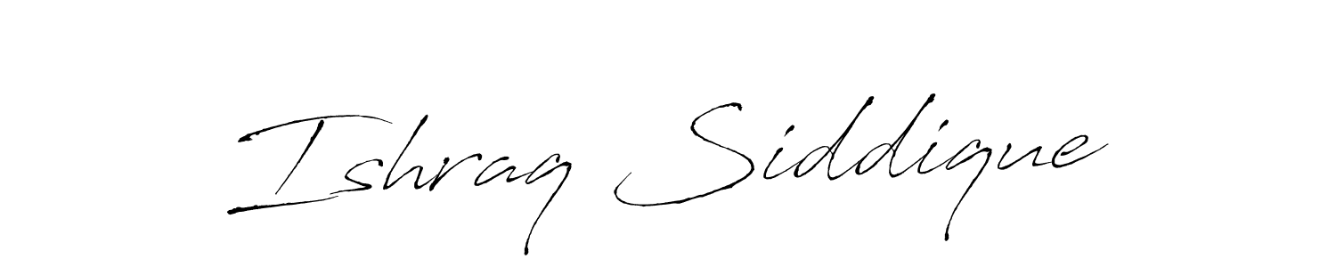 Design your own signature with our free online signature maker. With this signature software, you can create a handwritten (Antro_Vectra) signature for name Ishraq Siddique. Ishraq Siddique signature style 6 images and pictures png