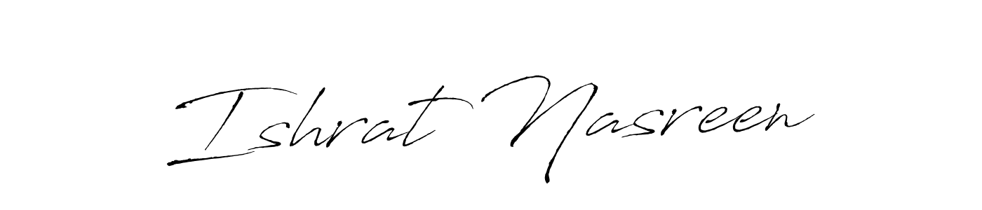 The best way (Antro_Vectra) to make a short signature is to pick only two or three words in your name. The name Ishrat Nasreen include a total of six letters. For converting this name. Ishrat Nasreen signature style 6 images and pictures png