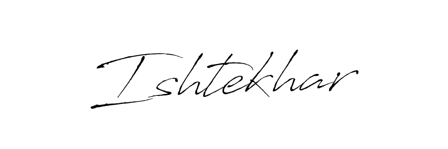 Make a beautiful signature design for name Ishtekhar. With this signature (Antro_Vectra) style, you can create a handwritten signature for free. Ishtekhar signature style 6 images and pictures png