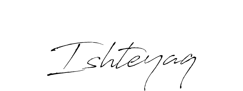 How to make Ishteyaq signature? Antro_Vectra is a professional autograph style. Create handwritten signature for Ishteyaq name. Ishteyaq signature style 6 images and pictures png