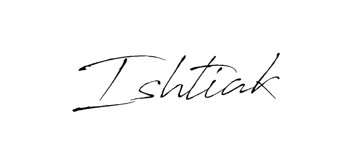 How to make Ishtiak name signature. Use Antro_Vectra style for creating short signs online. This is the latest handwritten sign. Ishtiak signature style 6 images and pictures png