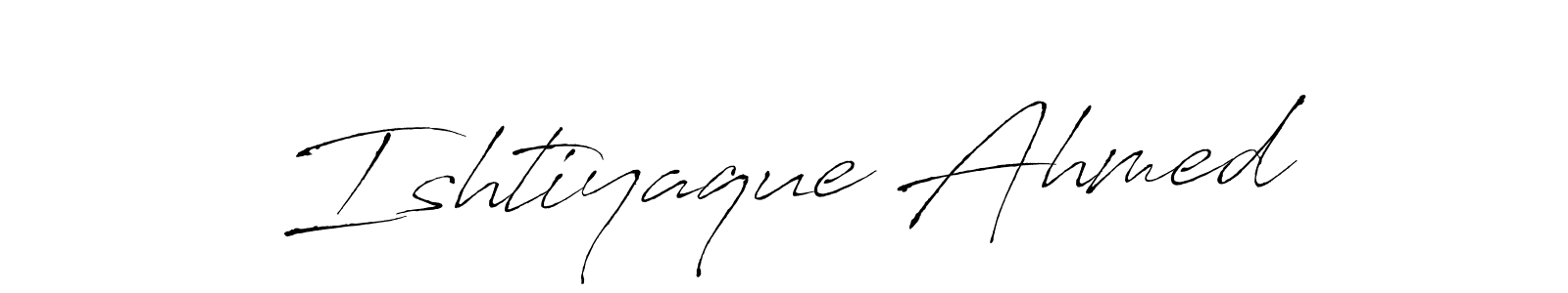 Create a beautiful signature design for name Ishtiyaque Ahmed. With this signature (Antro_Vectra) fonts, you can make a handwritten signature for free. Ishtiyaque Ahmed signature style 6 images and pictures png
