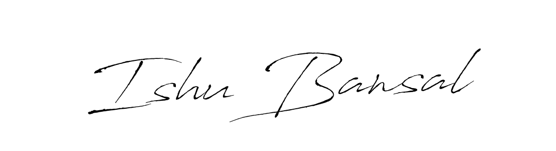 The best way (Antro_Vectra) to make a short signature is to pick only two or three words in your name. The name Ishu Bansal include a total of six letters. For converting this name. Ishu Bansal signature style 6 images and pictures png