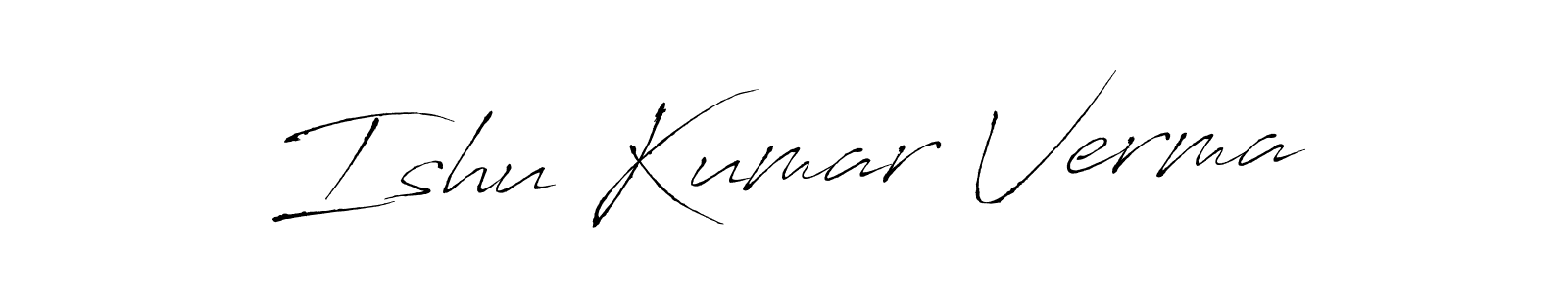 It looks lik you need a new signature style for name Ishu Kumar Verma. Design unique handwritten (Antro_Vectra) signature with our free signature maker in just a few clicks. Ishu Kumar Verma signature style 6 images and pictures png