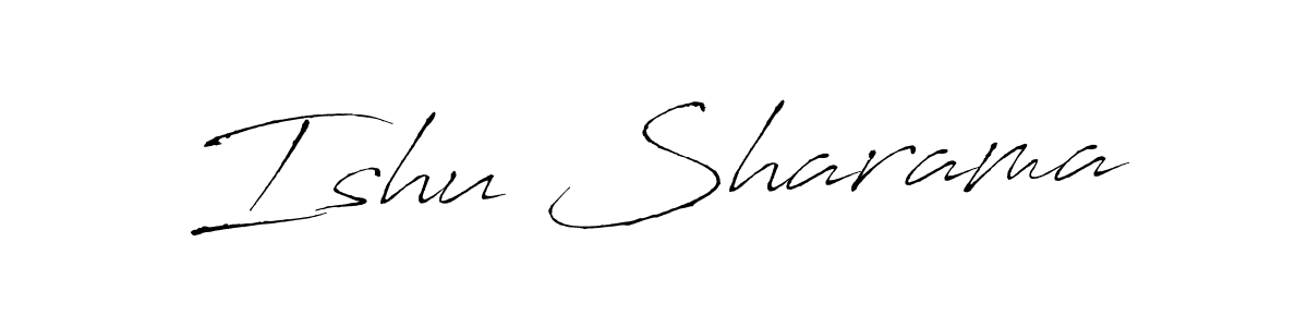 Also we have Ishu Sharama name is the best signature style. Create professional handwritten signature collection using Antro_Vectra autograph style. Ishu Sharama signature style 6 images and pictures png