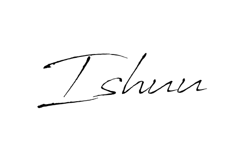 Make a beautiful signature design for name Ishuu. With this signature (Antro_Vectra) style, you can create a handwritten signature for free. Ishuu signature style 6 images and pictures png