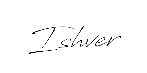 Use a signature maker to create a handwritten signature online. With this signature software, you can design (Antro_Vectra) your own signature for name Ishver. Ishver signature style 6 images and pictures png