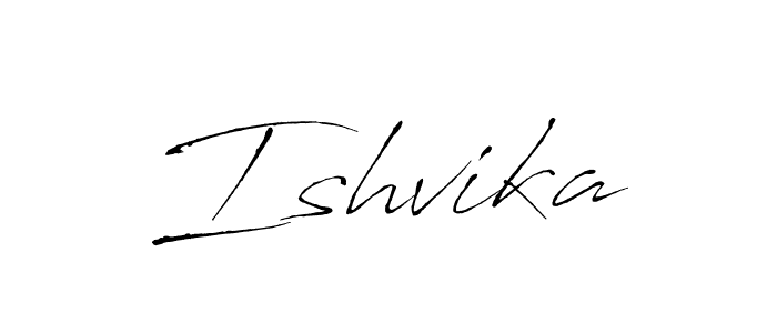 How to make Ishvika signature? Antro_Vectra is a professional autograph style. Create handwritten signature for Ishvika name. Ishvika signature style 6 images and pictures png