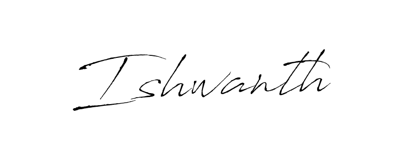 Use a signature maker to create a handwritten signature online. With this signature software, you can design (Antro_Vectra) your own signature for name Ishwanth. Ishwanth signature style 6 images and pictures png