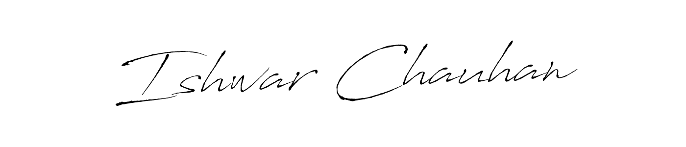 Design your own signature with our free online signature maker. With this signature software, you can create a handwritten (Antro_Vectra) signature for name Ishwar Chauhan. Ishwar Chauhan signature style 6 images and pictures png
