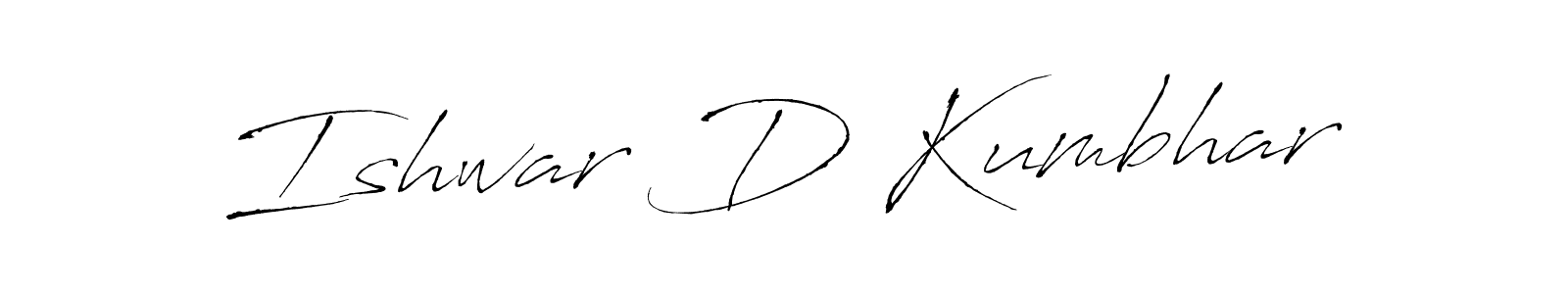 Make a beautiful signature design for name Ishwar D Kumbhar. With this signature (Antro_Vectra) style, you can create a handwritten signature for free. Ishwar D Kumbhar signature style 6 images and pictures png