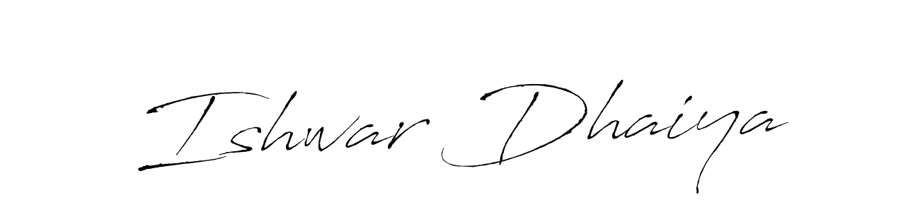Create a beautiful signature design for name Ishwar Dhaiya. With this signature (Antro_Vectra) fonts, you can make a handwritten signature for free. Ishwar Dhaiya signature style 6 images and pictures png