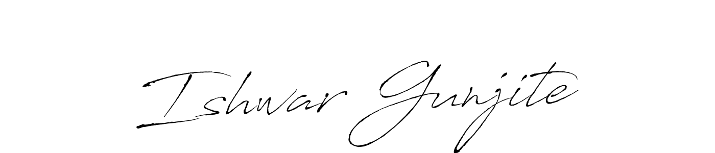 Make a beautiful signature design for name Ishwar Gunjite. With this signature (Antro_Vectra) style, you can create a handwritten signature for free. Ishwar Gunjite signature style 6 images and pictures png