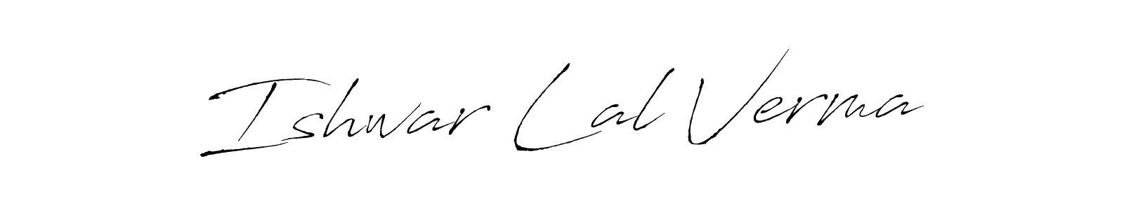 How to make Ishwar Lal Verma name signature. Use Antro_Vectra style for creating short signs online. This is the latest handwritten sign. Ishwar Lal Verma signature style 6 images and pictures png