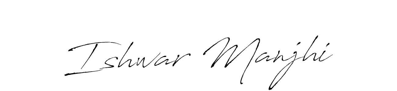 Make a beautiful signature design for name Ishwar Manjhi. With this signature (Antro_Vectra) style, you can create a handwritten signature for free. Ishwar Manjhi signature style 6 images and pictures png