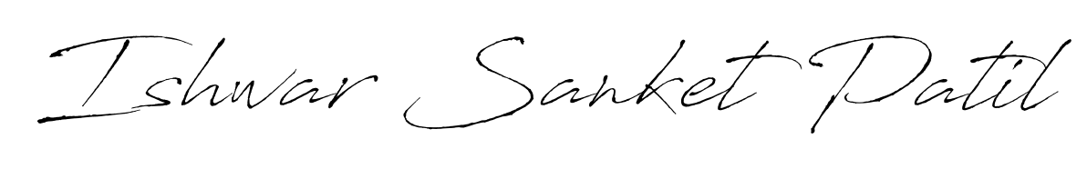 A classic penmanship look for Ishwar Sanket Patil. The Antro_Vectra font brings timeless elegance and confidence to every signed document. Ishwar Sanket Patil signature style 6 images and pictures png