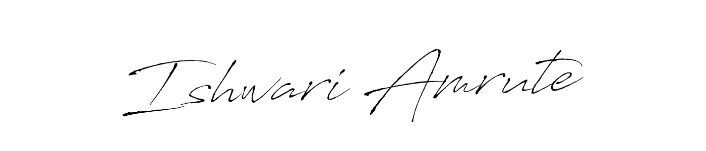 Design your own signature with our free online signature maker. With this signature software, you can create a handwritten (Antro_Vectra) signature for name Ishwari Amrute. Ishwari Amrute signature style 6 images and pictures png