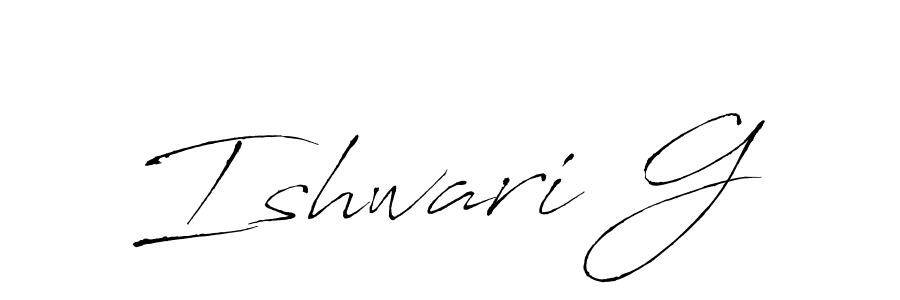 Design your own signature with our free online signature maker. With this signature software, you can create a handwritten (Antro_Vectra) signature for name Ishwari G. Ishwari G signature style 6 images and pictures png