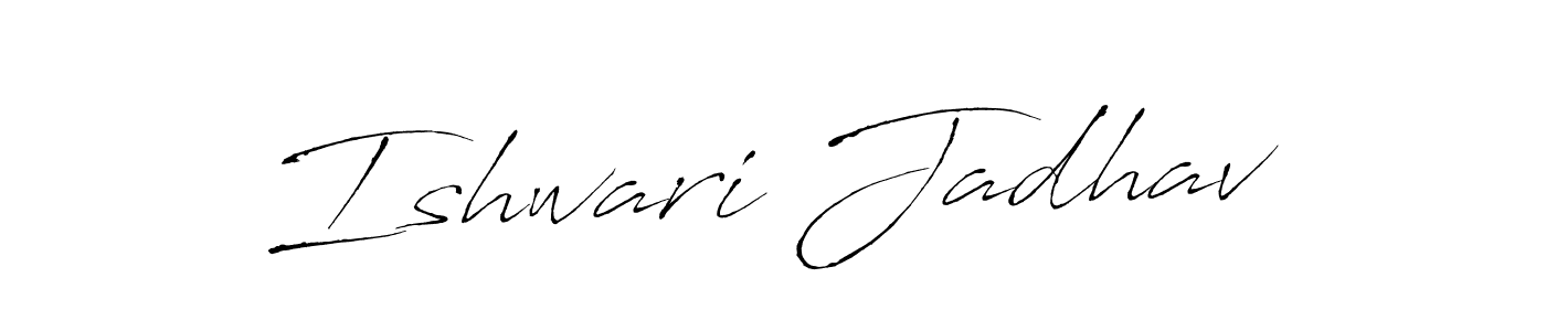 Make a beautiful signature design for name Ishwari Jadhav. With this signature (Antro_Vectra) style, you can create a handwritten signature for free. Ishwari Jadhav signature style 6 images and pictures png