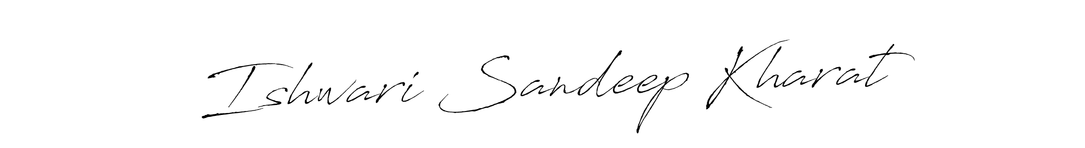 Make a beautiful signature design for name Ishwari Sandeep Kharat. With this signature (Antro_Vectra) style, you can create a handwritten signature for free. Ishwari Sandeep Kharat signature style 6 images and pictures png